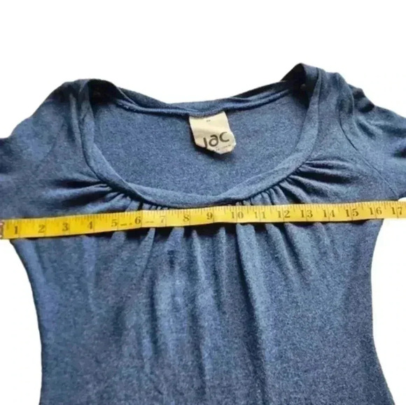 JAC by Jacqueline Conoir Shirt Long Sleeve Blue Scoop Neck Cotton Women's  XS - Picture 10 of 11